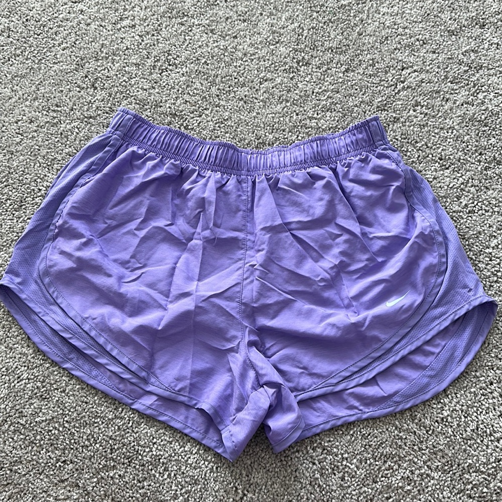 Purple Nike tempo running shorts